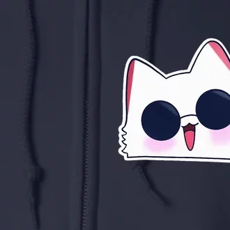 Cute Funny Cat Funny Anime Meme Nah ID Win Gojo Cat Full Zip Hoodie