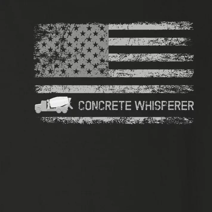 Concrete Finisher Concrete Whisperer American Flag Patriotic Toddler Long Sleeve Shirt