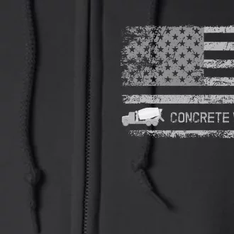 Concrete Finisher Concrete Whisperer American Flag Patriotic Full Zip Hoodie