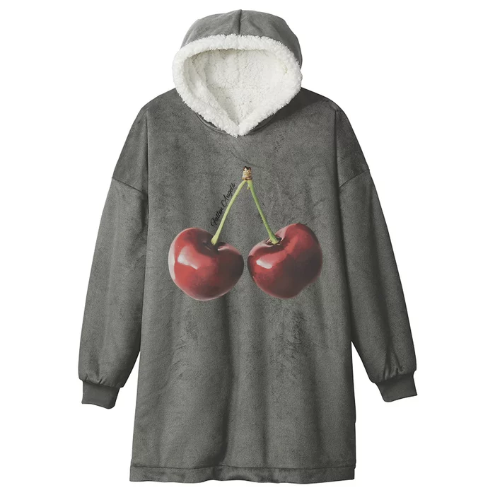 Cherry Fruit Hooded Wearable Blanket