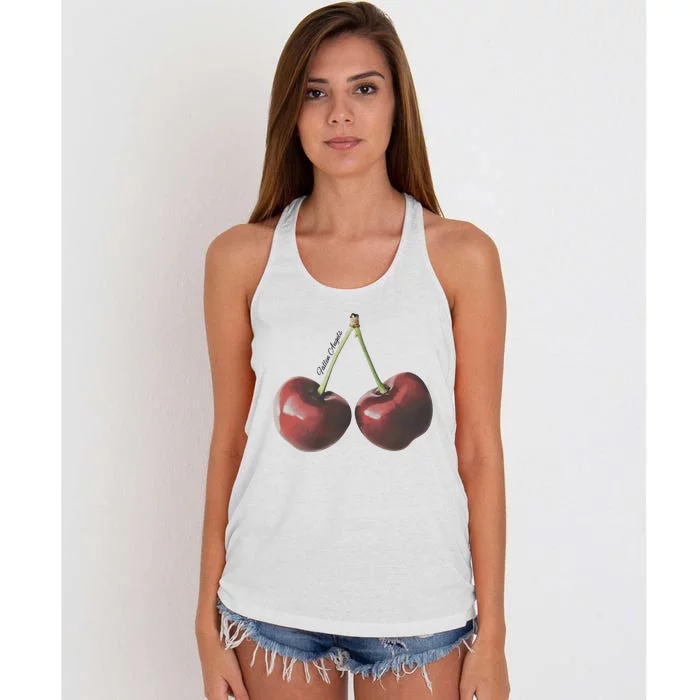 Cherry Fruit Women's Knotted Racerback Tank