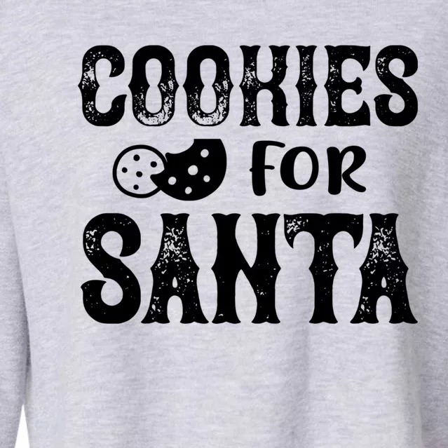 Christmas Funny Cookies For Santa Gift Cropped Pullover Crew