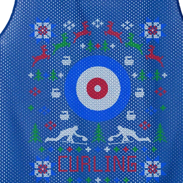 Curling Fan Christmas Ugly Christmas Sweater Curler Gift Mesh Reversible Basketball Jersey Tank