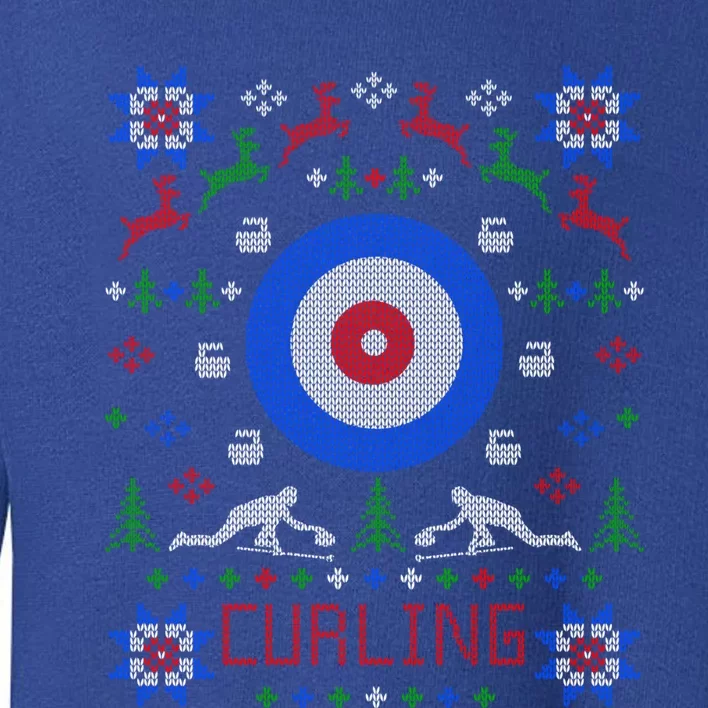 Curling Fan Christmas Ugly Christmas Sweater Curler Gift Toddler Sweatshirt