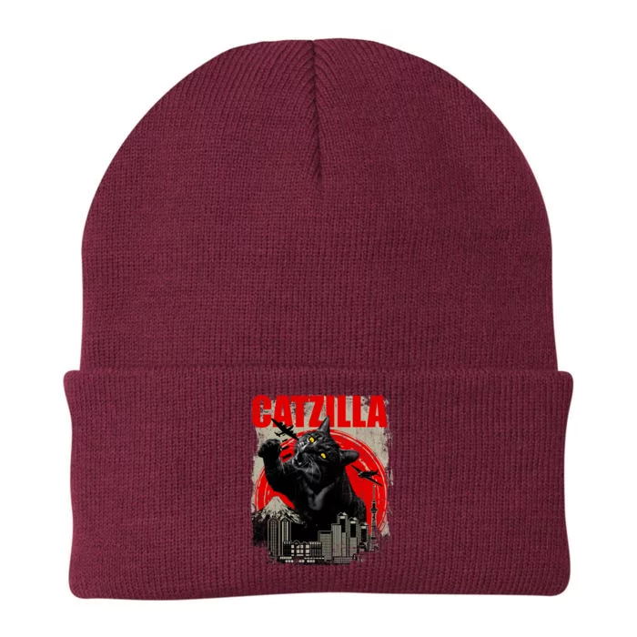 Catzilla Funny Cat Lover Kitten Kitty Knit Cap Winter Beanie