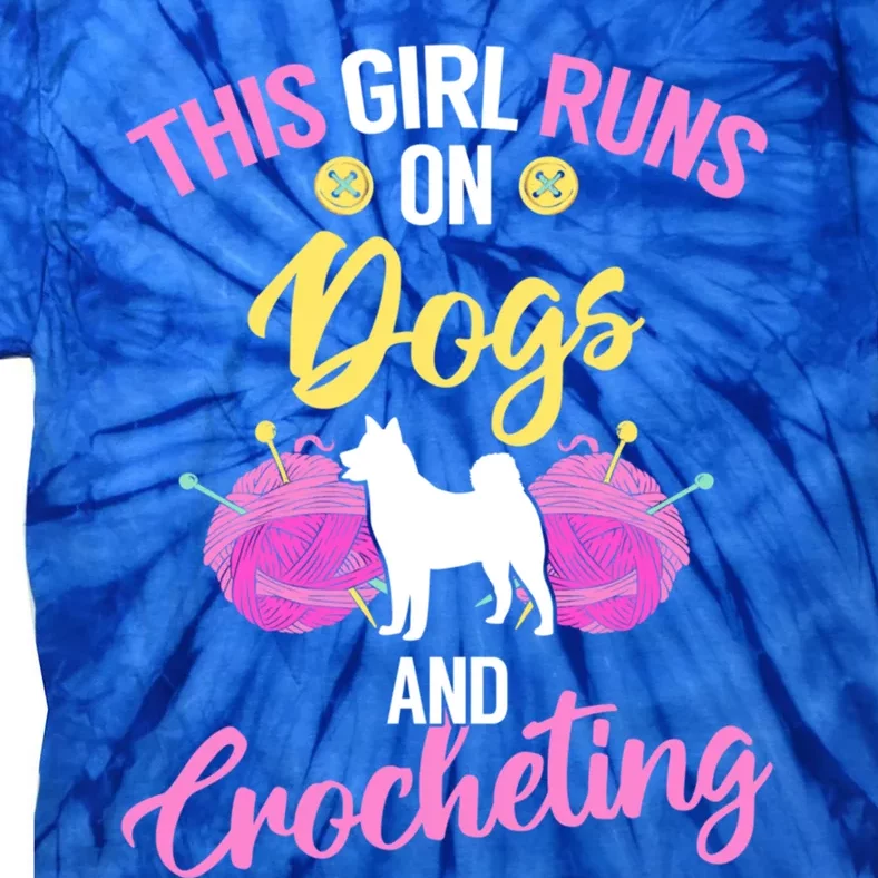 Crocheter Funny Crochet Runs On Dogs And Crocheting Gift Tie-Dye T-Shirt