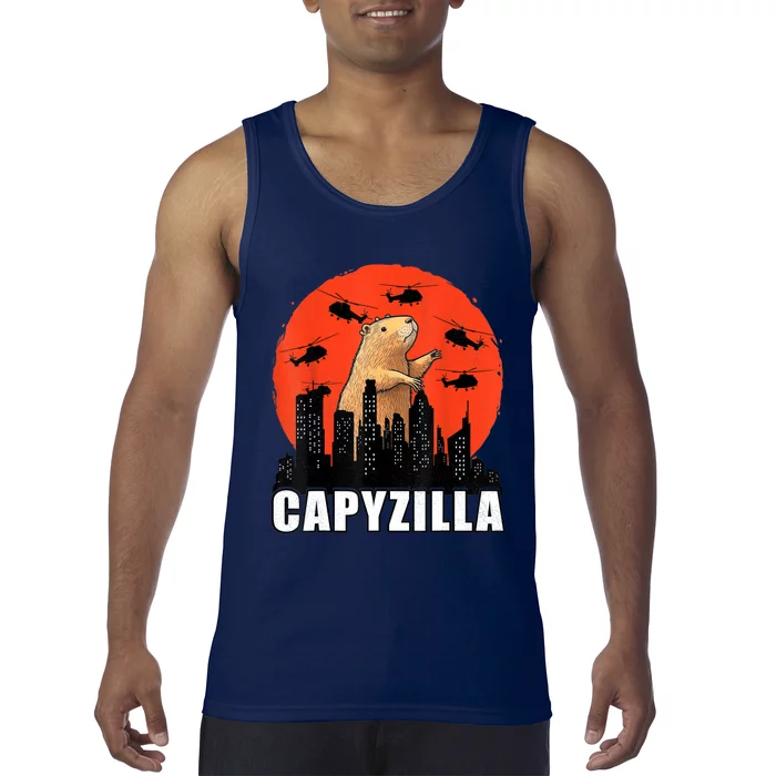 Capybara Funny Capybara Rodent Capyzilla Funny Tank Top