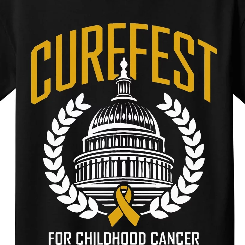 Curefest For Childhood Cancer 2024 In September We Wear Gold Kids T-Shirt