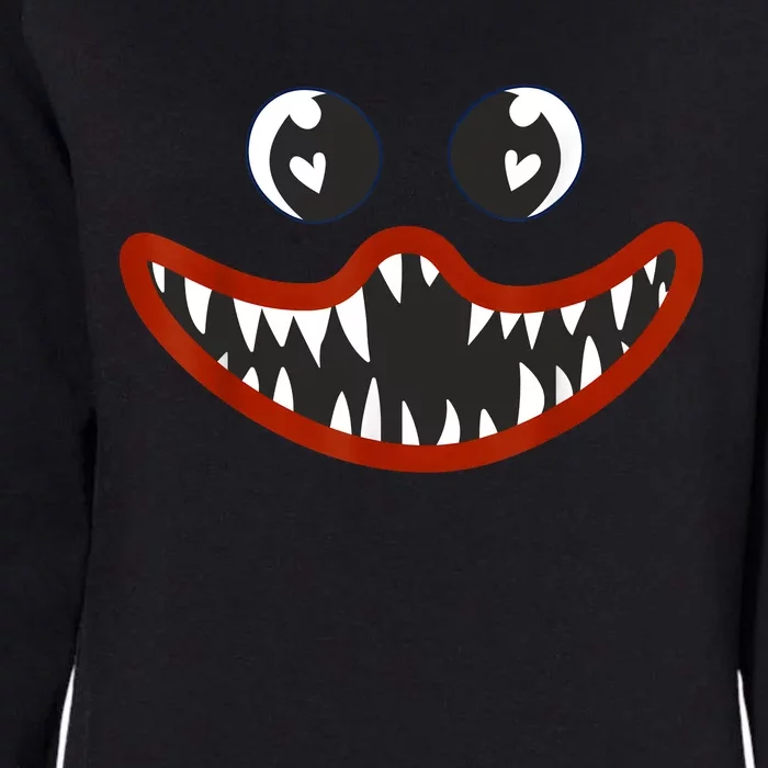 Creepy Face Creature Costume For Boy Anime Blue Fur Wuggy Womens California Wash Sweatshirt