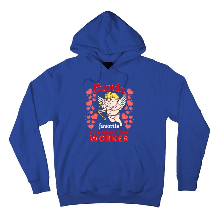 Cupids Favorite Construction Worker Valentines Day Great Gift Tall Hoodie