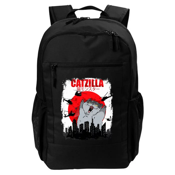 Catzilla Funny Cat Graphic Vintage For Cat Lover Daily Commute Backpack