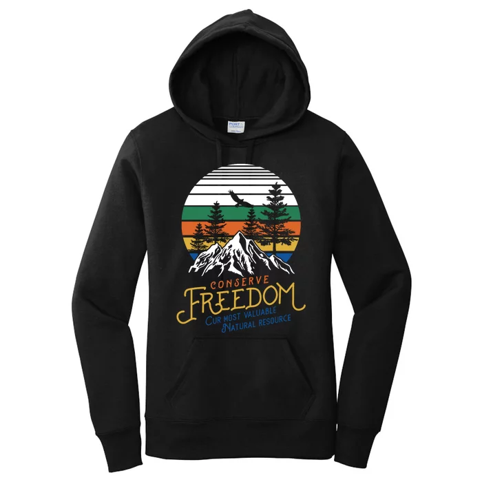 Conserve Freedom Cur Most Valuable Natural Resource Women's Pullover Hoodie