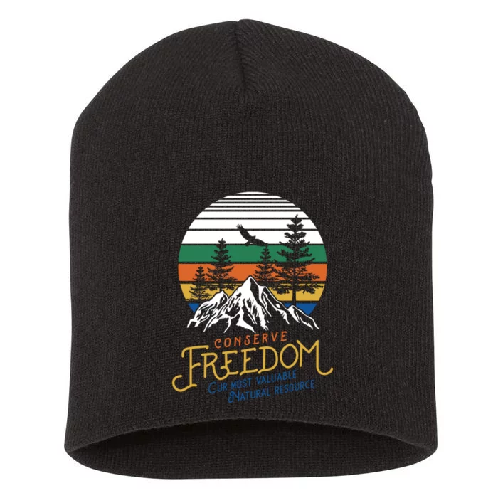 Conserve Freedom Cur Most Valuable Natural Resource Short Acrylic Beanie