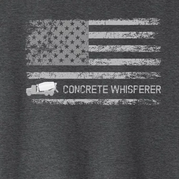 Concrete Finisher Concrete Whisperer American Flag Patriotic Women's Crop Top Tee