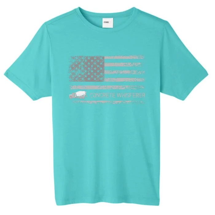 Concrete Finisher Concrete Whisperer American Flag Patriotic ChromaSoft Performance T-Shirt