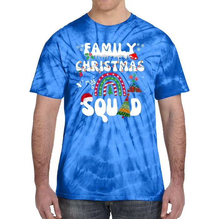 Cool Family Christmas Squad Xmas Party Rainbow Funny Gift Tie-Dye T-Shirt