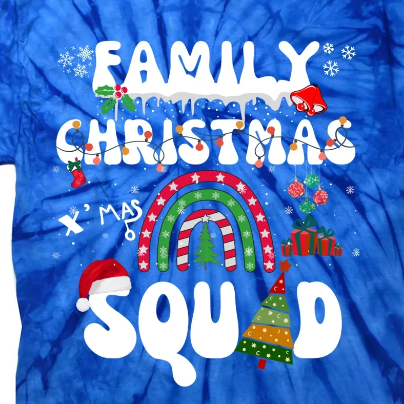 Cool Family Christmas Squad Xmas Party Rainbow Funny Gift Tie-Dye T-Shirt