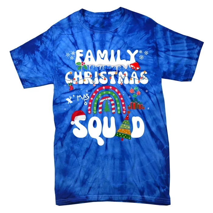 Cool Family Christmas Squad Xmas Party Rainbow Funny Gift Tie-Dye T-Shirt