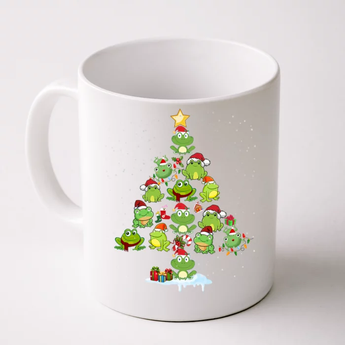 Cute Frog Christmas Tree Decor Xmas Tree Gift Front & Back Coffee Mug