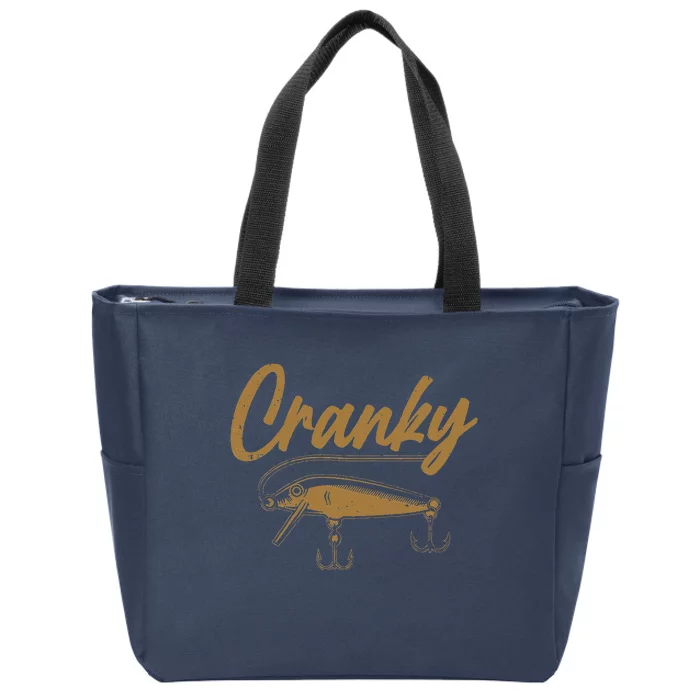 Cranky Fishing Zip Tote Bag