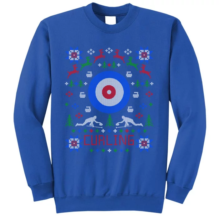 Curling Fan Christmas Ugly Christmas Curler Gift Tall Sweatshirt