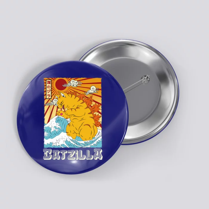 Catzilla Funny Cat Design, Funny Cat Cloth, Cat Lovers Button