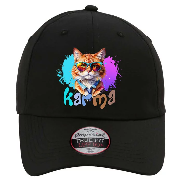 Cute Funny Cat Lover Heart Shape Karma The Original Performance Cap