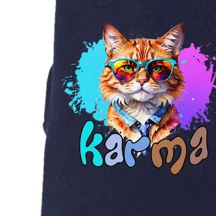 Cute Funny Cat Lover Heart Shape Karma Doggie 3-End Fleece Hoodie