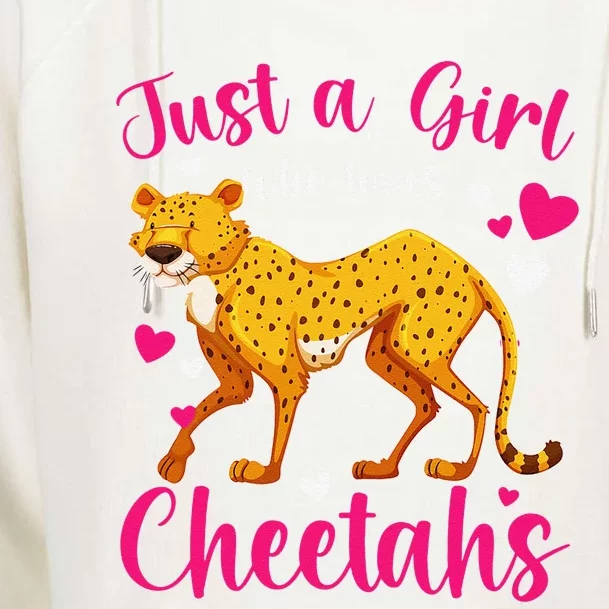 Cheetah Funny Cat Lover Just A Who Loves Cheetahs Womens Funnel Neck Pullover Hood