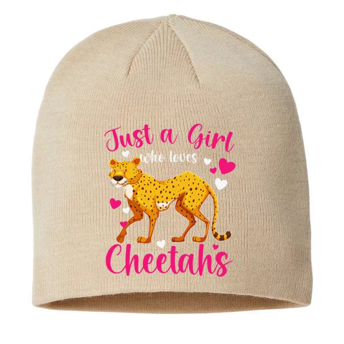 Cheetah Funny Cat Lover Just A Who Loves Cheetahs 8 1/2in Sustainable Knit Beanie