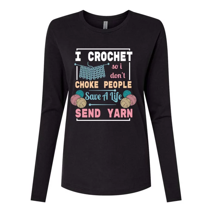 Crocheting For Crocheting Sewing Lover Gift Womens Cotton Relaxed Long Sleeve T-Shirt