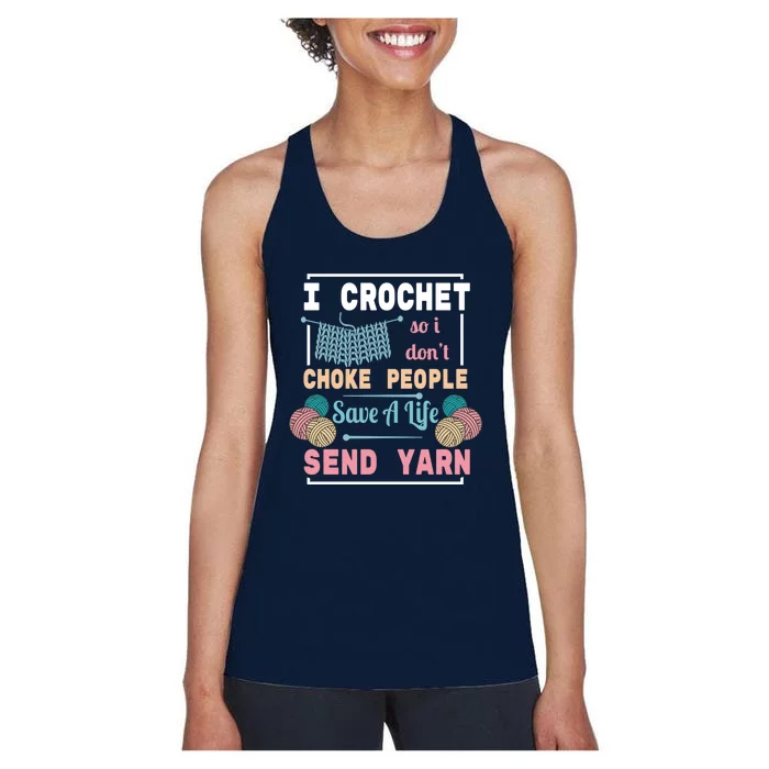 Crocheting For Crocheting Sewing Lover Gift Women's Racerback Tank