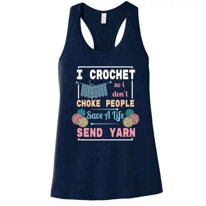 Crocheting For Crocheting Sewing Lover Gift Women's Racerback Tank