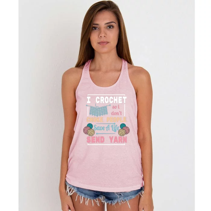 Crocheting For Crocheting Sewing Lover Gift Women's Knotted Racerback Tank