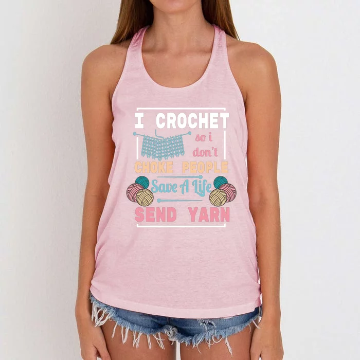 Crocheting For Crocheting Sewing Lover Gift Women's Knotted Racerback Tank