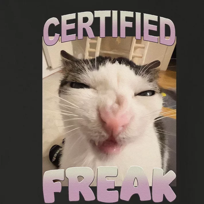 Certified Freak Cat Meme Funny Pet Humor Toddler Long Sleeve Shirt