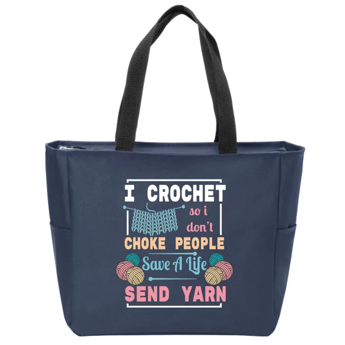 Crocheting For Crocheting Sewing Lover Gift Zip Tote Bag