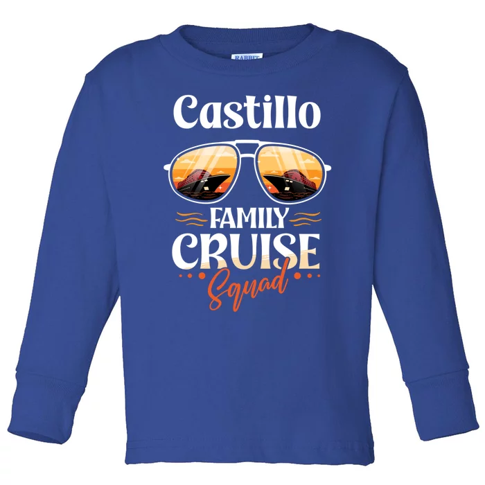 Castillo Family Cruise Squad Personalized Castillo Vacation Great Gift Toddler Long Sleeve Shirt