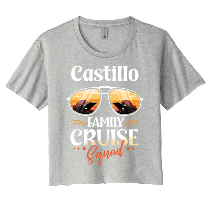 Castillo Family Cruise Squad Personalized Castillo Vacation Great Gift Women's Crop Top Tee