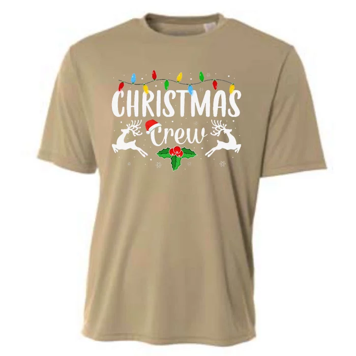 Cute Family Christmas Crew Matching Pajama Lights Cooling Performance Crew T-Shirt