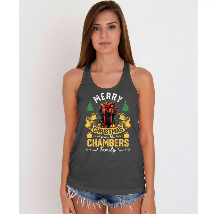 Chambers Family Christmas Costume Group Matching Xmas Party Women's Knotted Racerback Tank