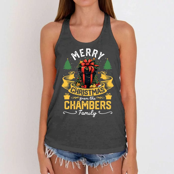 Chambers Family Christmas Costume Group Matching Xmas Party Women's Knotted Racerback Tank