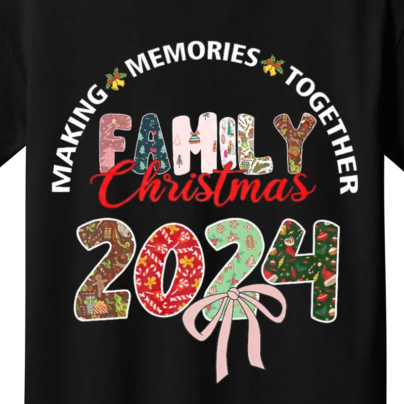 Cute Family Christmas 2024 Matching Xmas Making Memories Kids T-Shirt