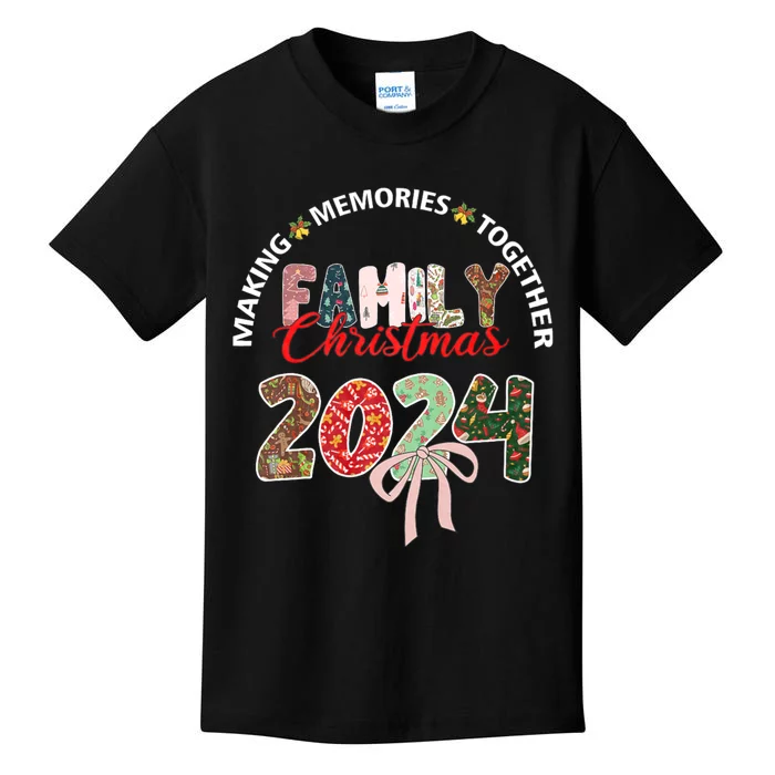 Cute Family Christmas 2024 Matching Xmas Making Memories Kids T-Shirt