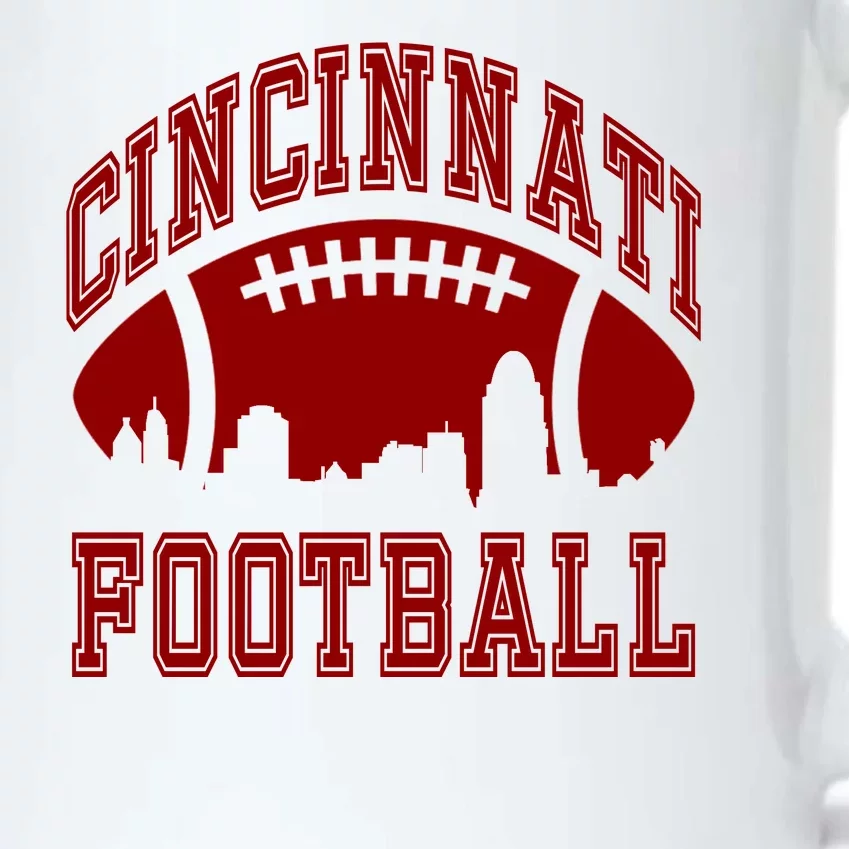 Cincinnati Football City Skyline Black Color Changing Mug