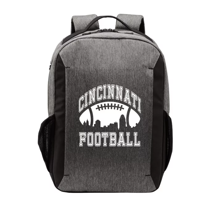 Cincinnati Football City Skyline Vector Backpack