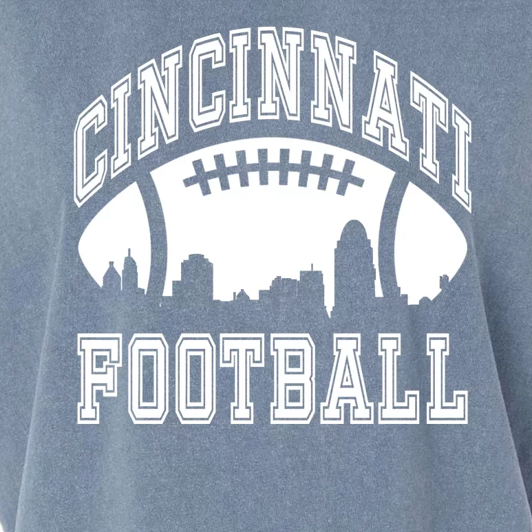 Cincinnati Football City Skyline Garment-Dyed Women's Muscle Tee