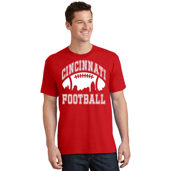 Cincinnati Football City Skyline T-Shirt