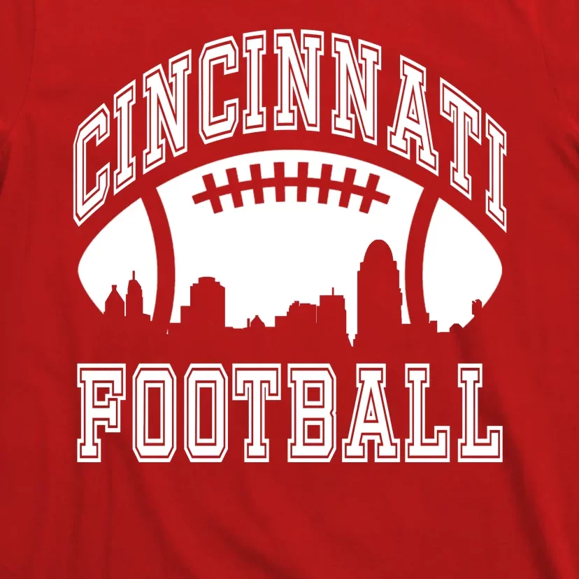 Cincinnati Football City Skyline T-Shirt