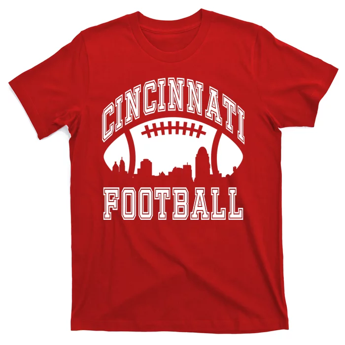 Cincinnati Football City Skyline T-Shirt